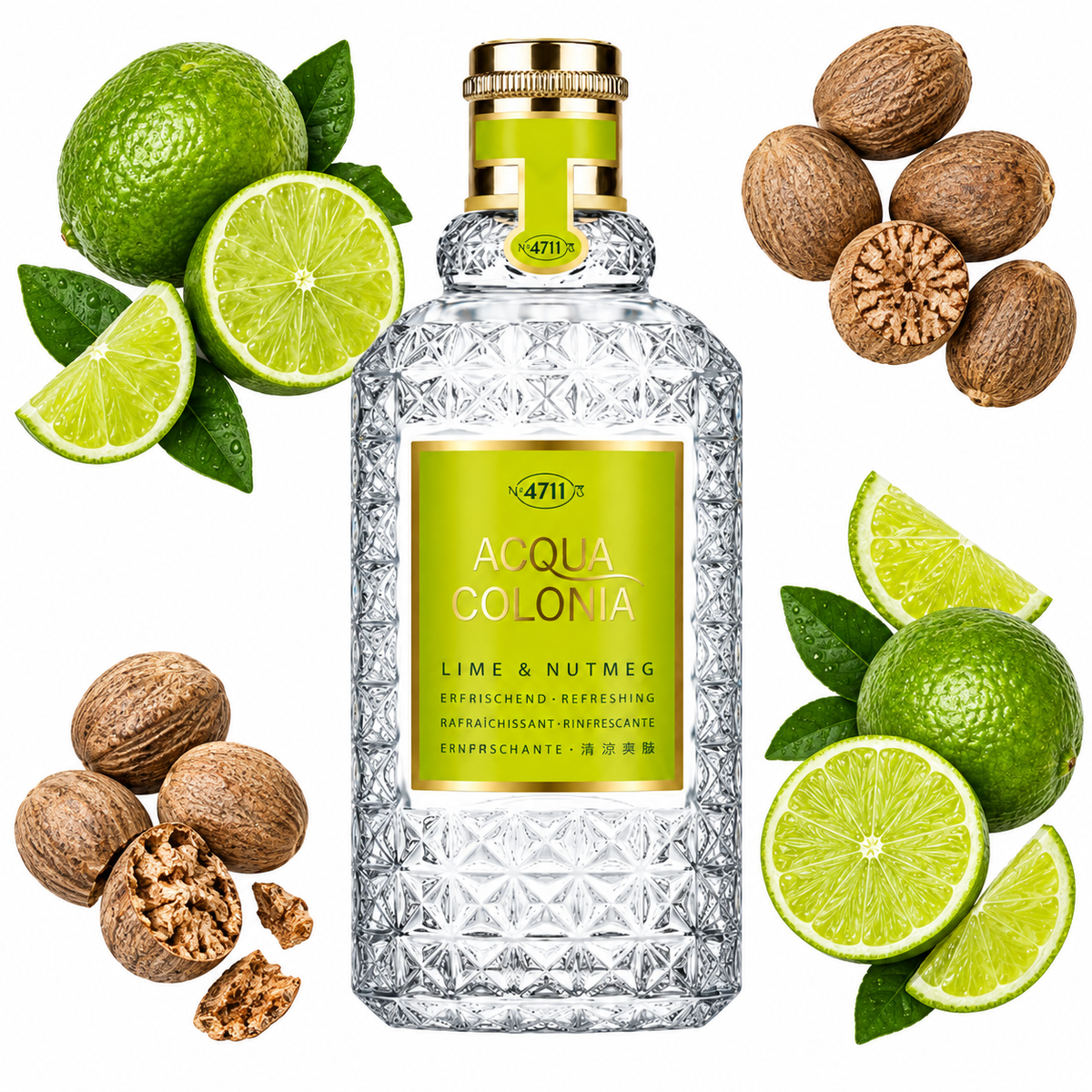 4711 Acqua Colonia Lime & Nutmeg Eau de Cologne with scent notes