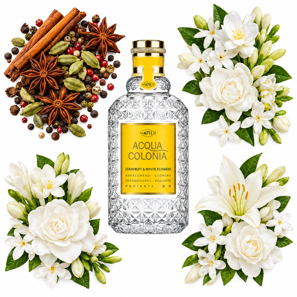 4711 Acqua Colonia Starfruit & White Flowers Eau de Cologne with scent notes
