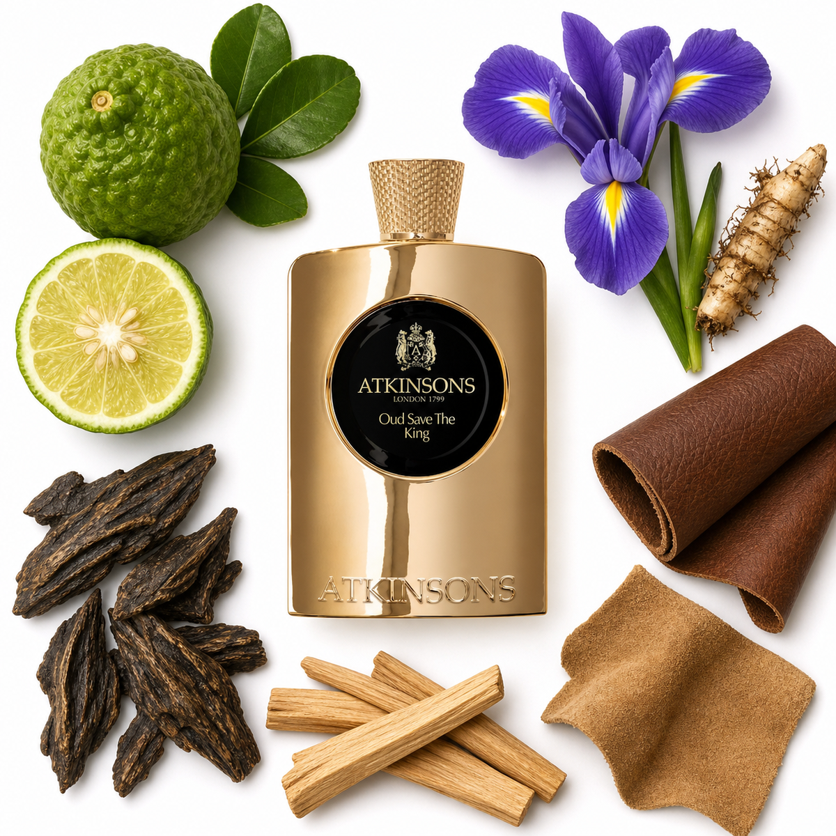 ATKINSONS Oud Save the King Eau de Parfum with scent notes