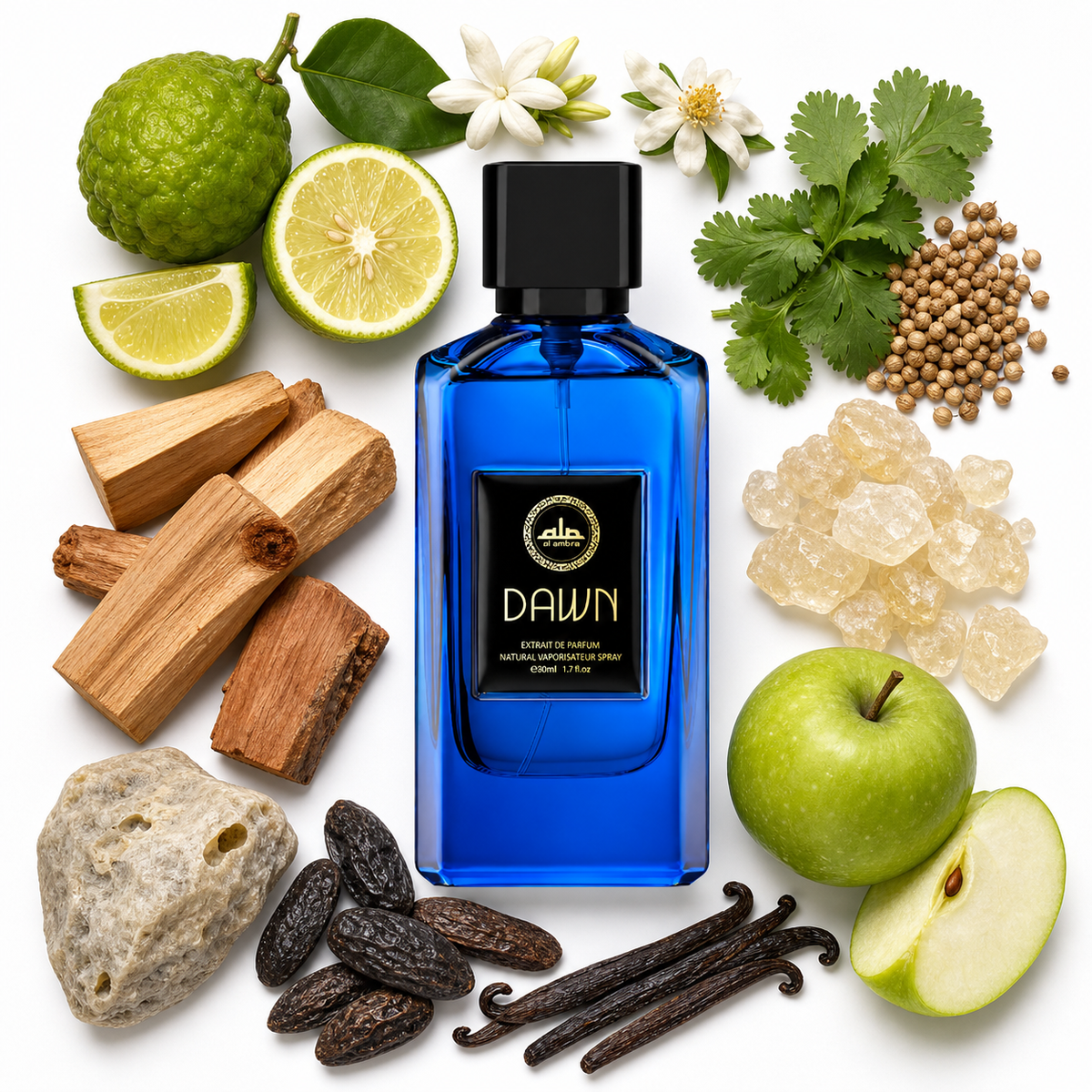 Al Ambra Dawn Extrait de Parfum with scent notes