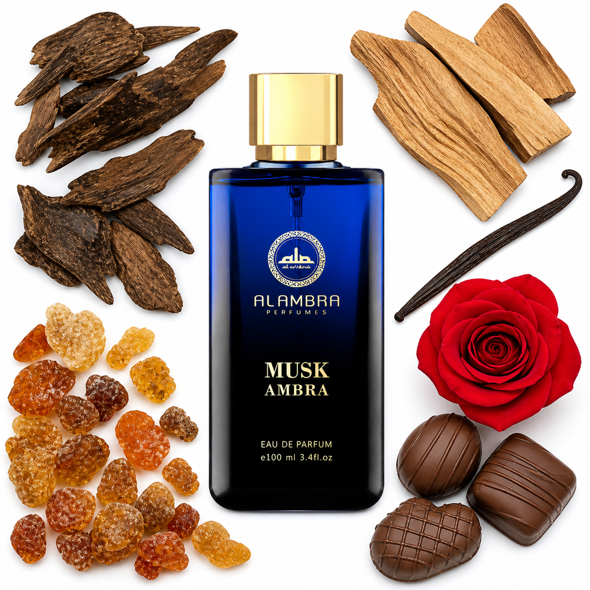 Al Ambra Musk Ambra Eau de Parfum with scent notes