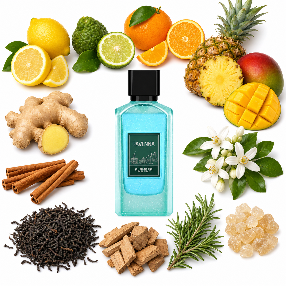Al Ambra Ravenna Extrait de Parfum with scent notes