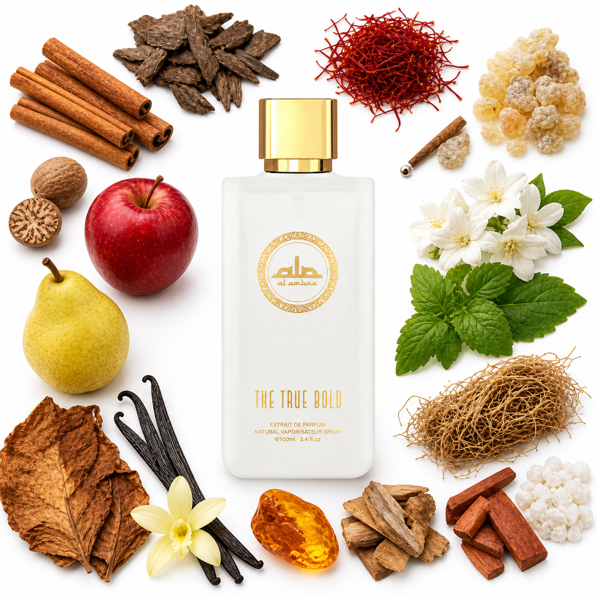 Al Ambra The True Bold Extrait de Parfume with scent notes