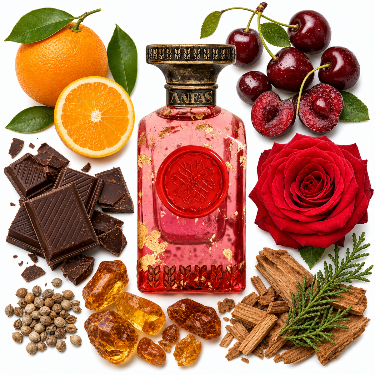 Anfas AYA Extrait de Parfum with scent notes