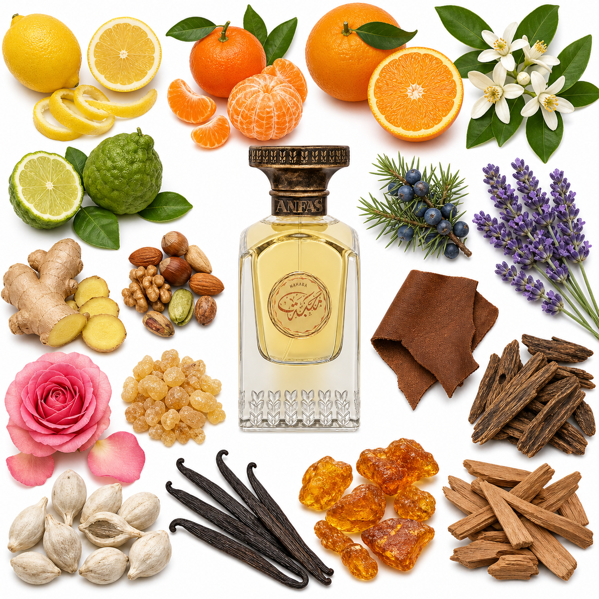 Anfas Mahaba Extrait de Parfum with scent notes