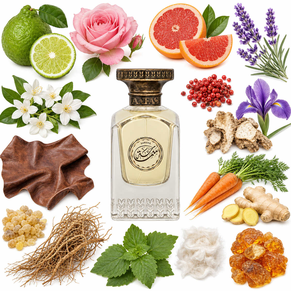 Anfas Samaha Extrait de Parfum with scent notes