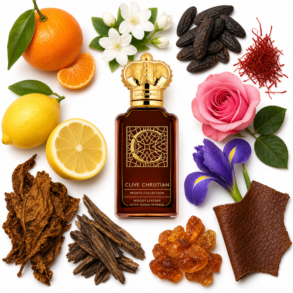Clive Christian C Woody Leather Eau de Parfum with scent notes