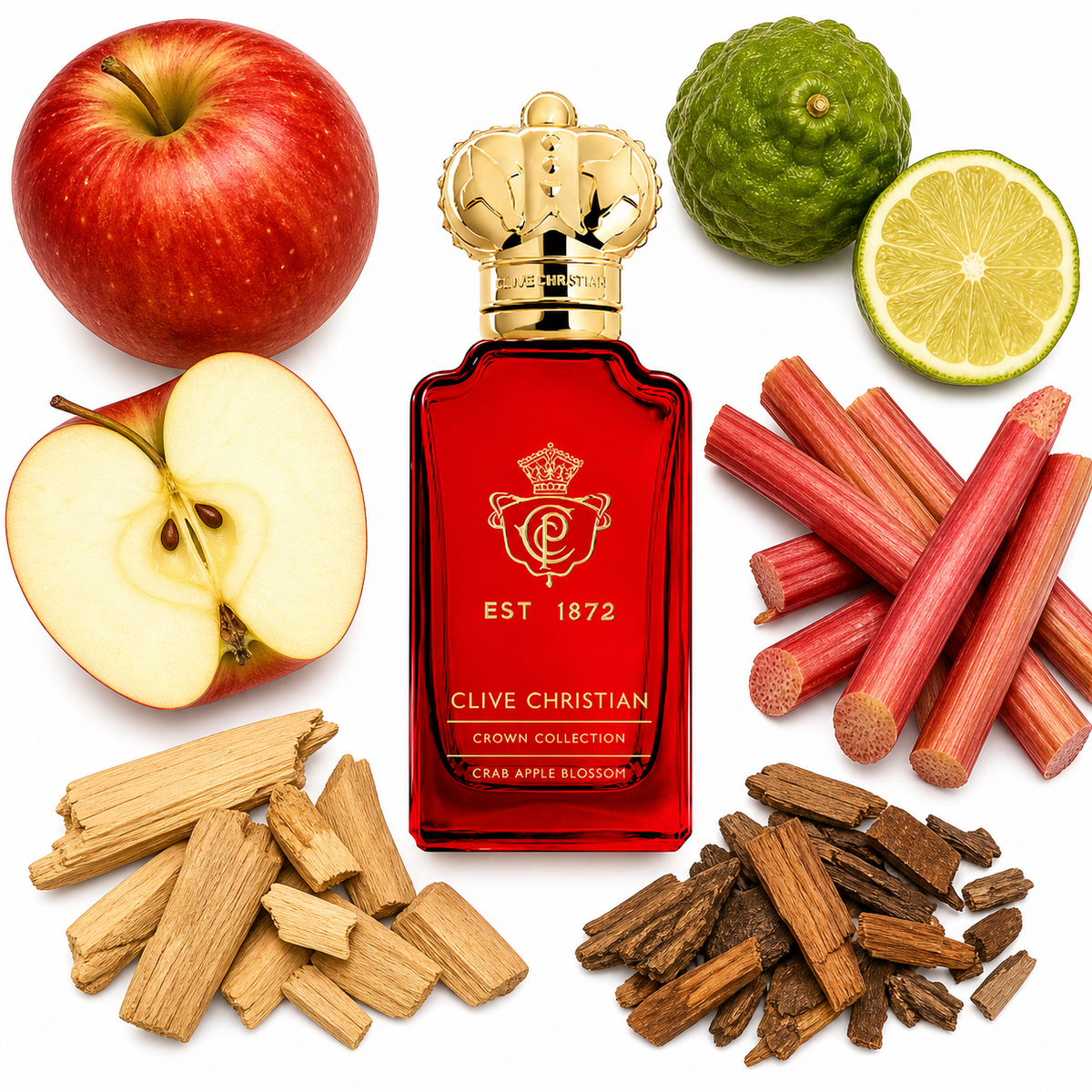 Clive Christian Crab Apple Blossom Eau de Parfum with scent notes