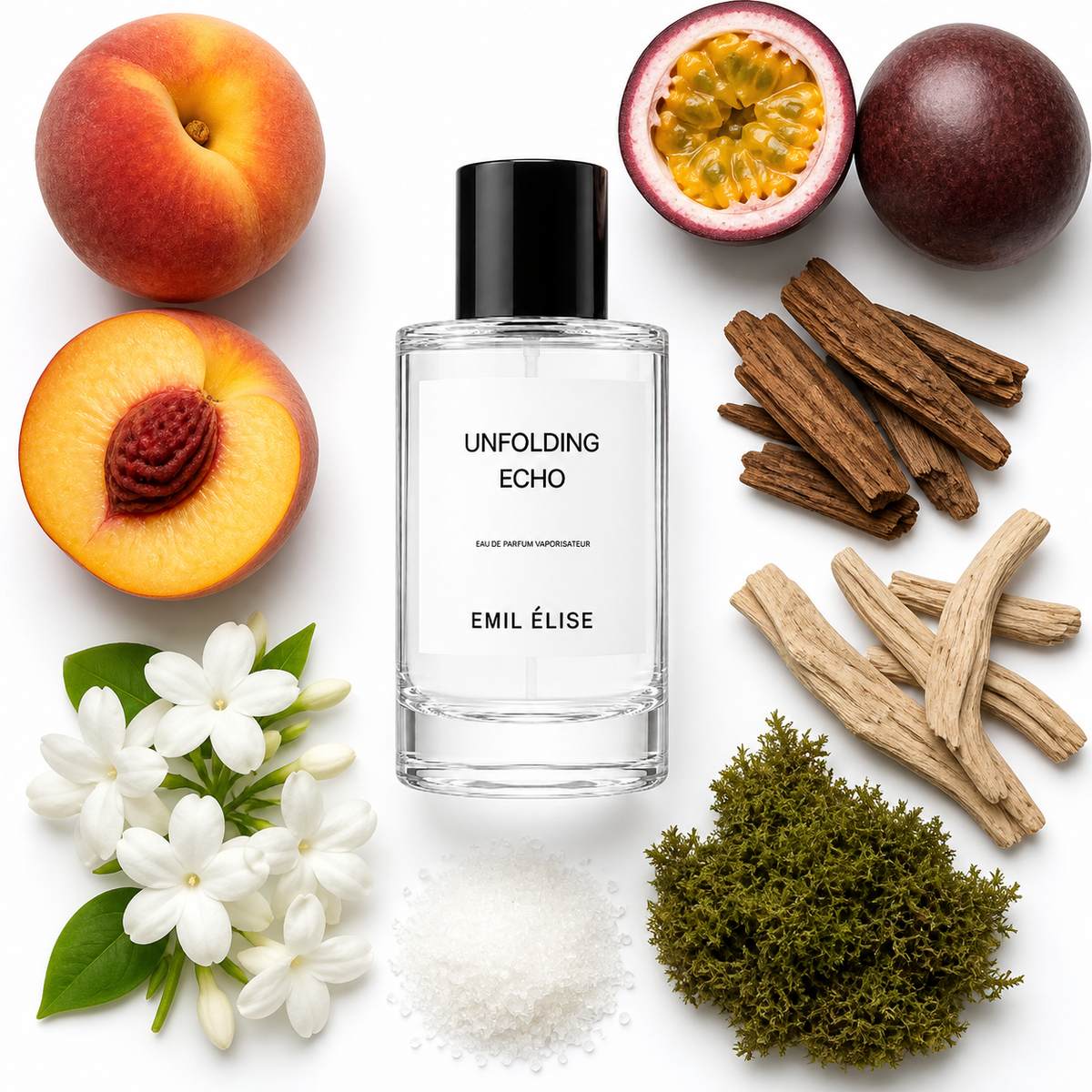 Emil Élise Unfolding Echo Eau de Parfum with scent notes