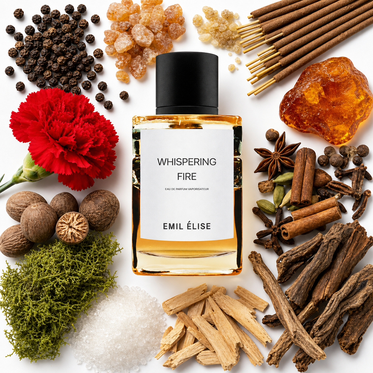 Emil Élise Whispering Fire Eau de Parfum 100 ml with scent notes
