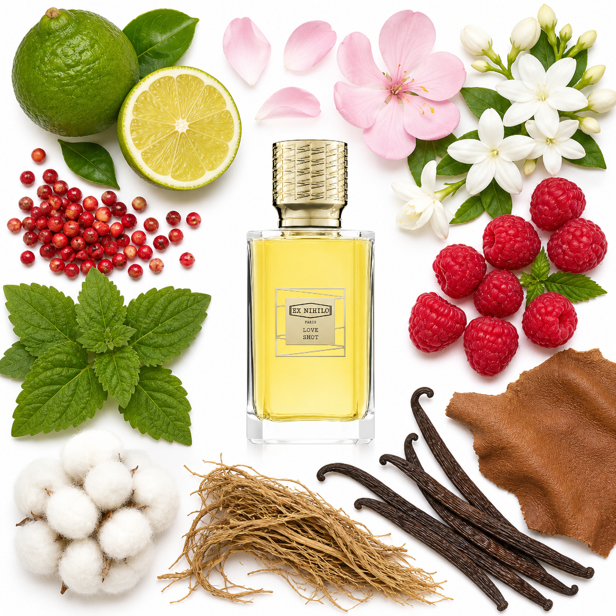 Ex Nihilo LOVE SHOT Eau de Parfum with scent notes