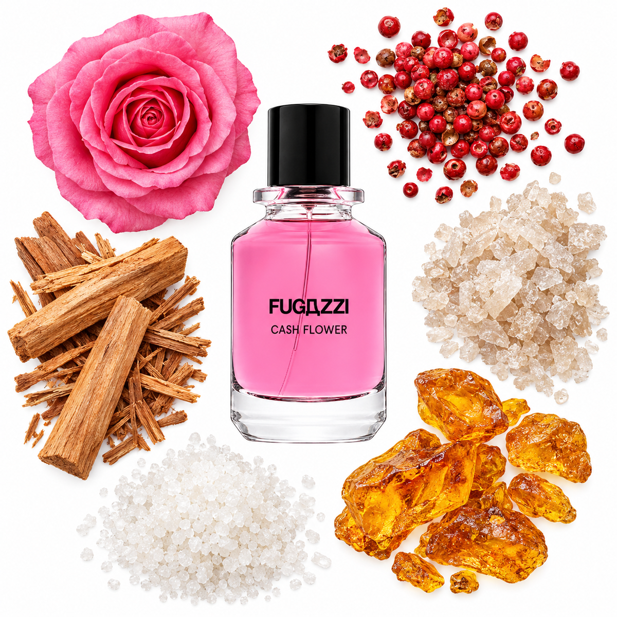 Fugazzi Cash Flower Extrait de Parfum with scent notes