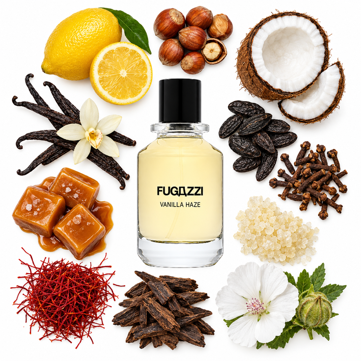 Fugazzi Vanilla Haze Extrait de Parfum with scent notes