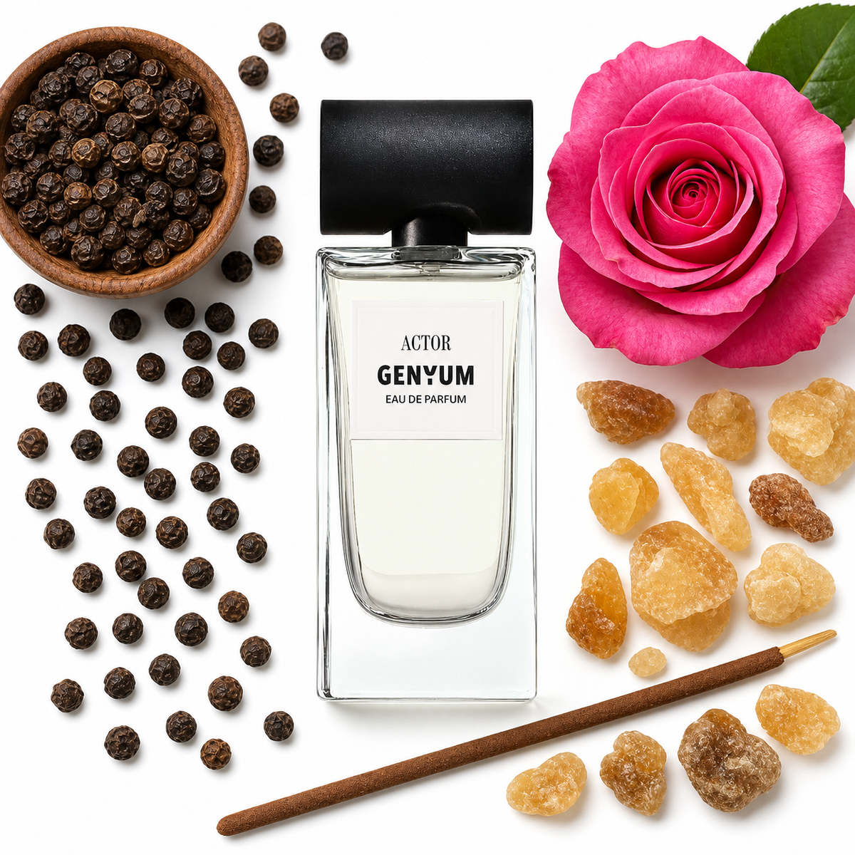 Genyum Actor Eau de Parfum with scent notes
