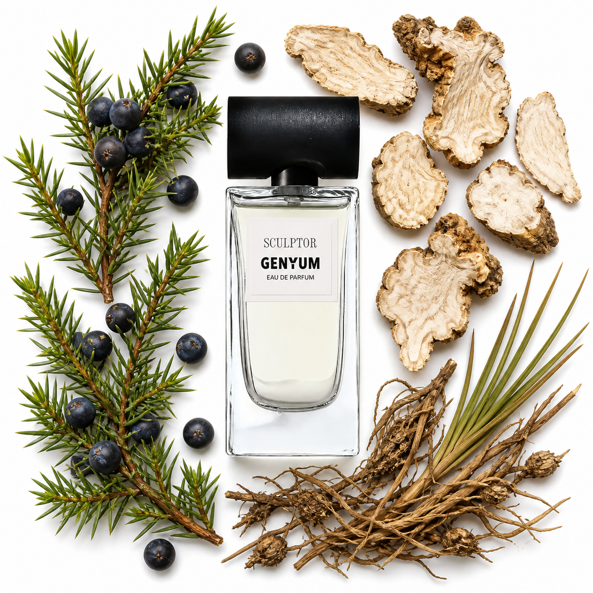 Genyum Sculptor Eau de Parfum with scent notes