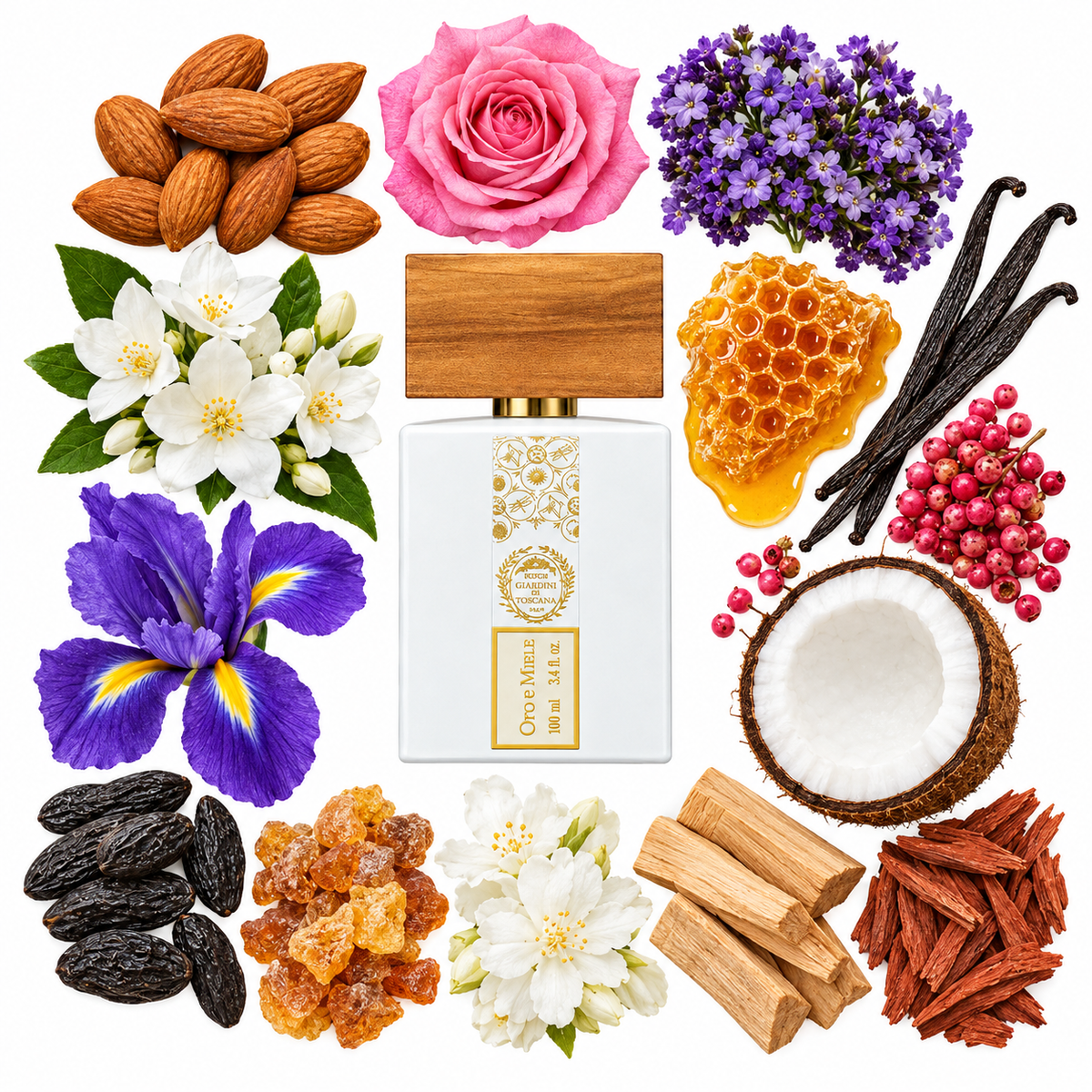 Giardini di Toscana Oro e Miele Eau de Parfum with scent notes