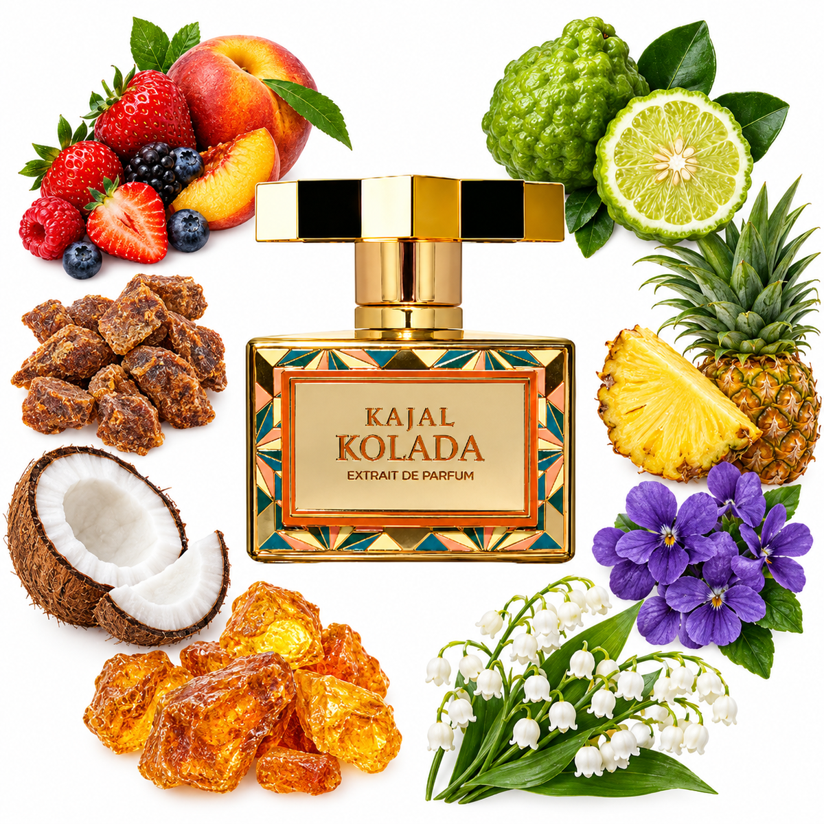 Kajal Classic Collection KOLADA Extrait de Parfum with scent notes