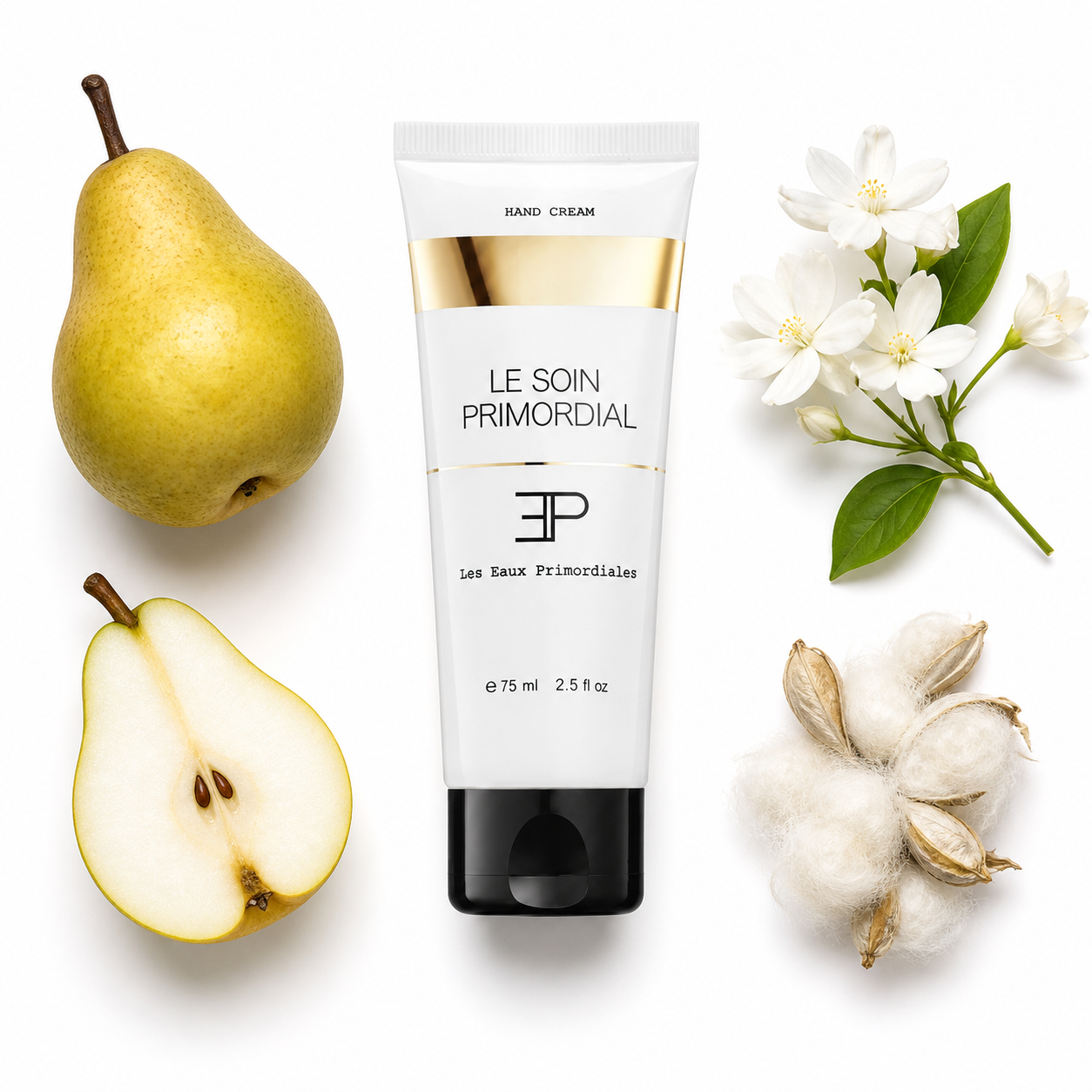 Les Eaux Primordiales Le Soin Primordial Hand Cream 75 ml with scent notes