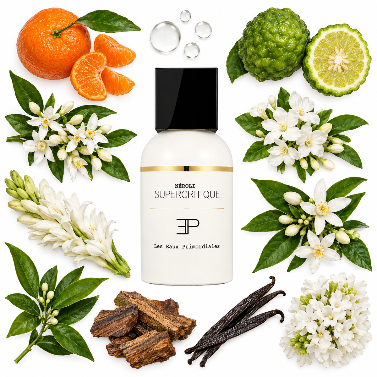 Les Eaux Primordiales Supercritique Neroli Eau de Parfum with scent notes