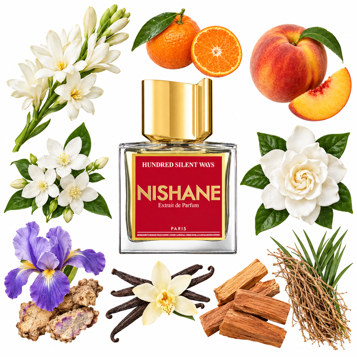 NISHANE Hundred Silent Ways Extrait de Parfum with scent notes