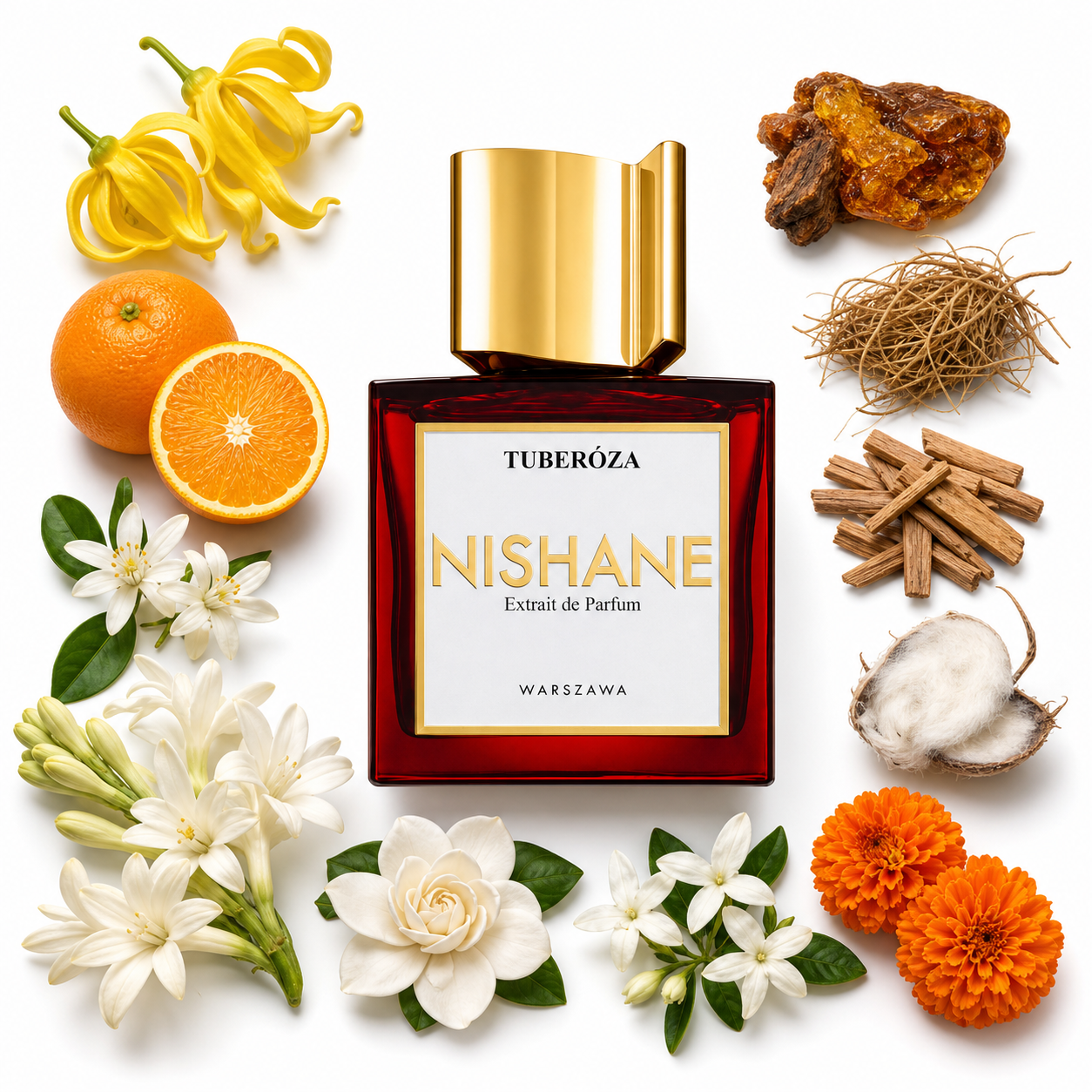 NISHANE Tuberóza Extrait de Parfum 50 ml with scent notes