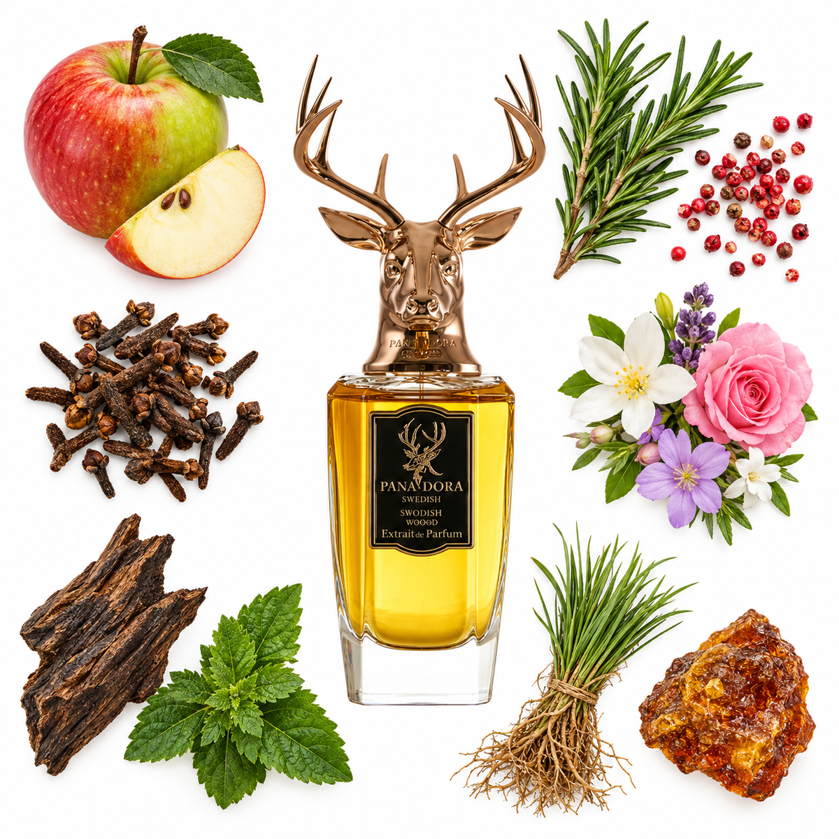 Pana Dora Swedish Wood Extrait de Parfum with scent notes