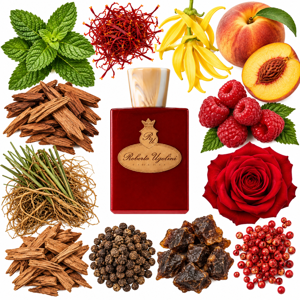 Roberto Ugolini 17 Rosso Extrait de Parfum with scent notes