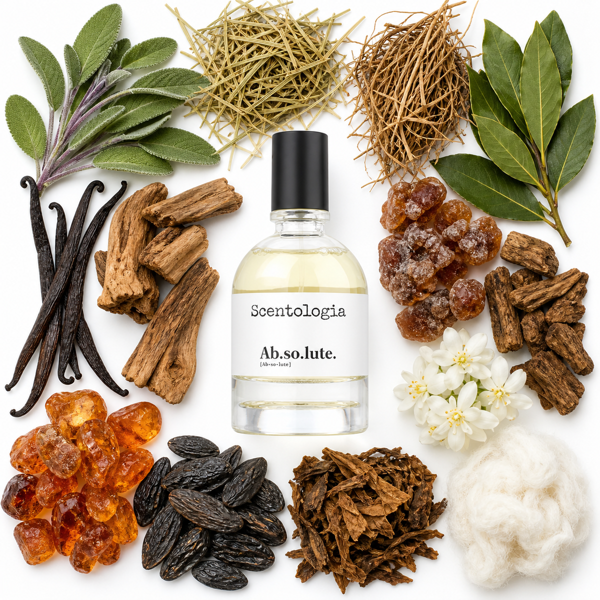 Scentologia Ab.so.lute. Eau de Parfum with scent notes