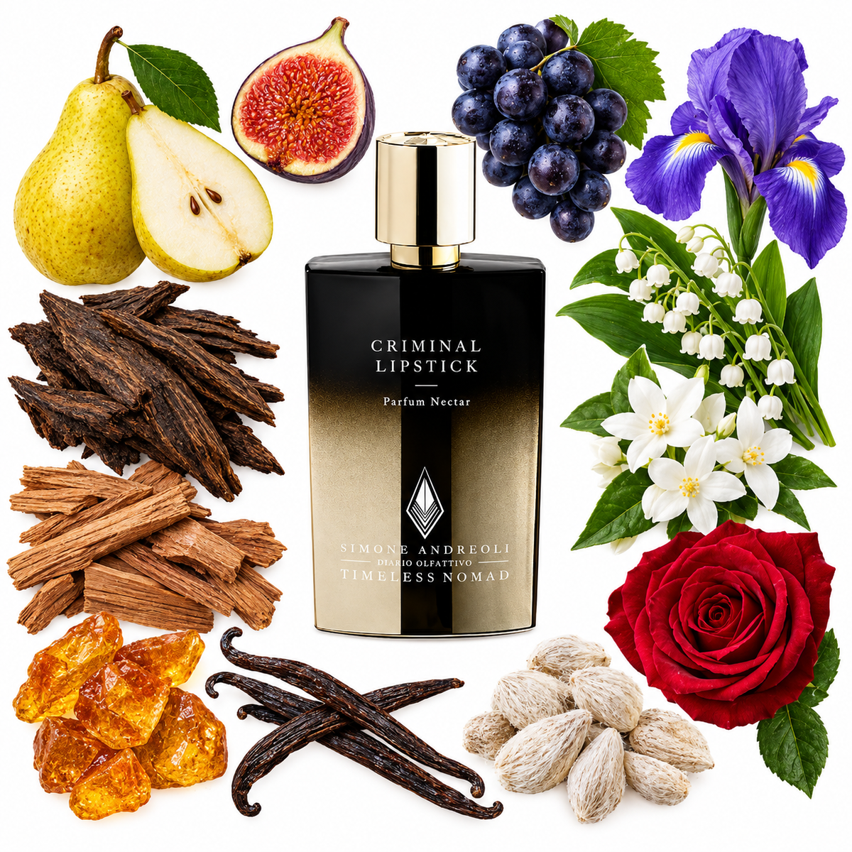 Simone Andreoli Timeless Nomad Criminal Lipstick Parfum with scent notes