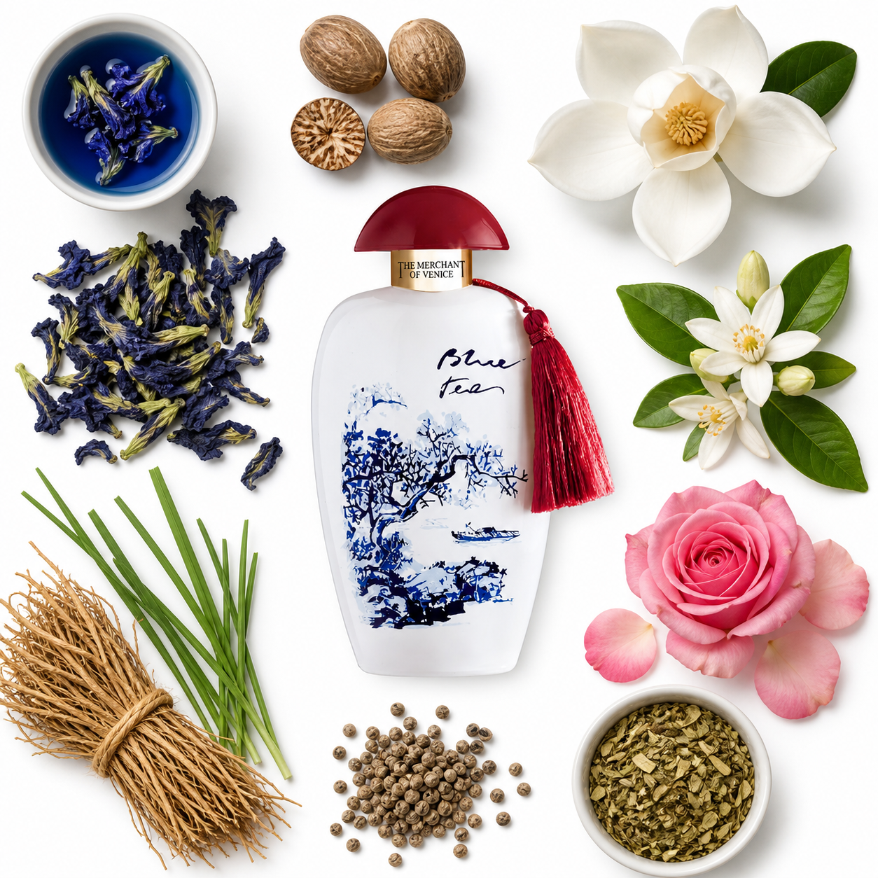 The Merchant of Venice Blue Tea Eau de Parfum with scent notes