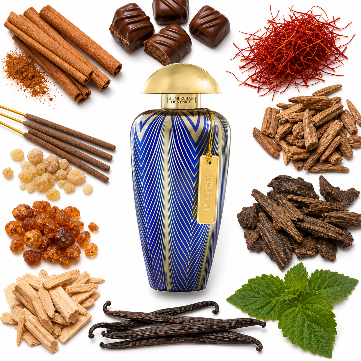 The Merchant of Venice Murano Exclusive Vinegia 21 Eau de Parfum with scent notes