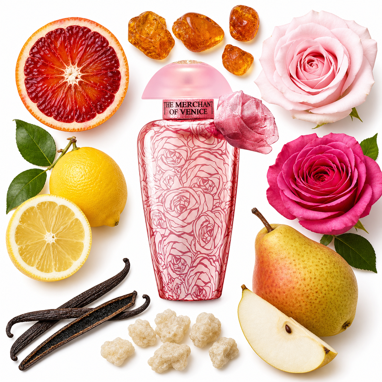 The Merchant of Venice Rosa Moceniga Elixir Eau de Parfum Concentrée with scent notes