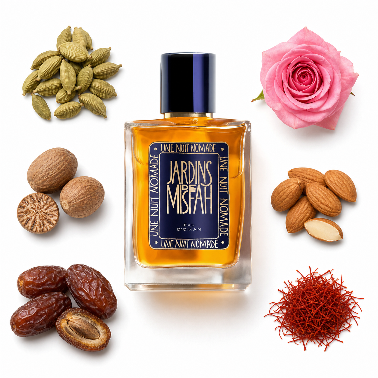 Une Nuit Nomade Jardins de Misfah Eau de Parfum 50 ml with scent notes