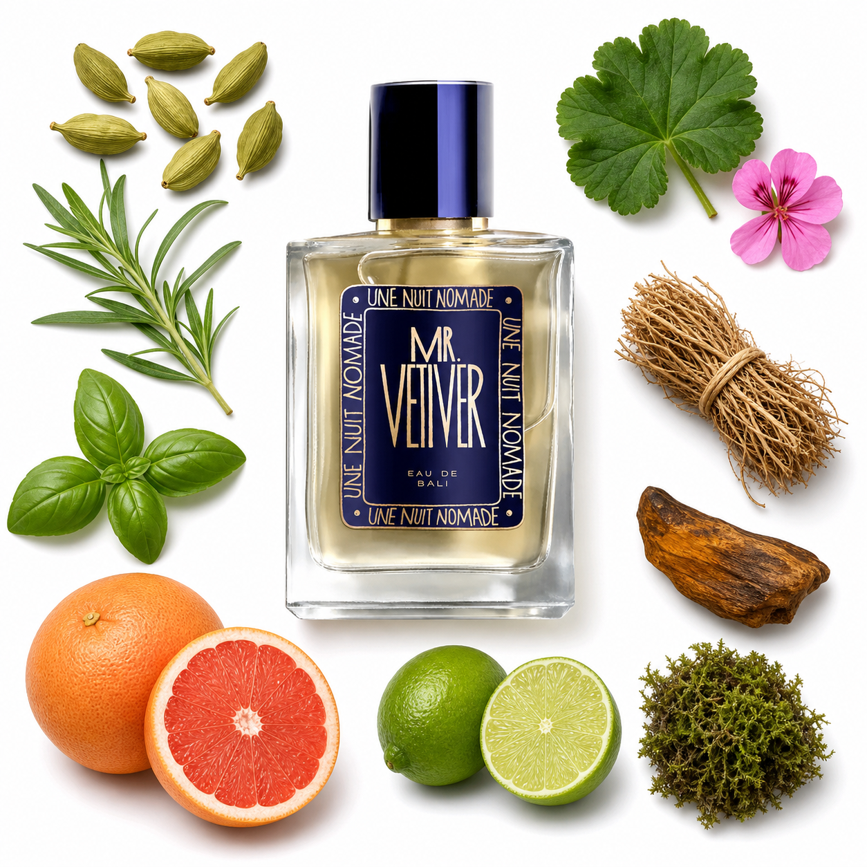 Une Nuit Nomade Mr. Vetiver Eau de Parfum 50 ml with scent notes