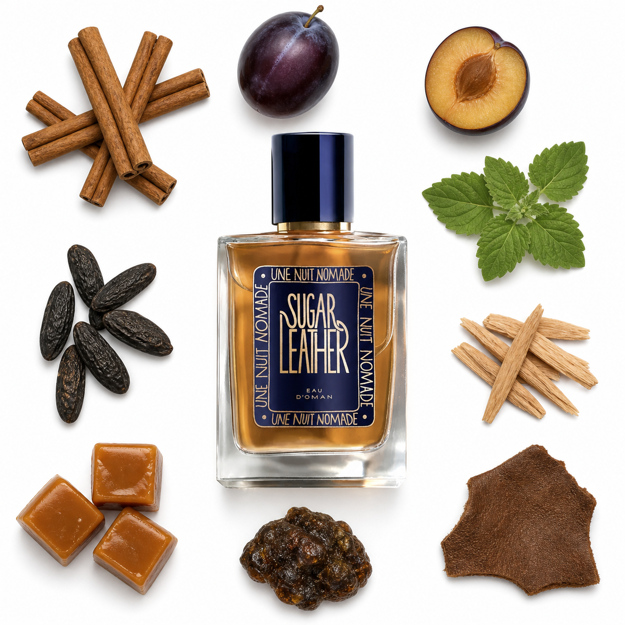 Une Nuit Nomade Sugar Leather Eau de Parfum 100 ml with scent notes