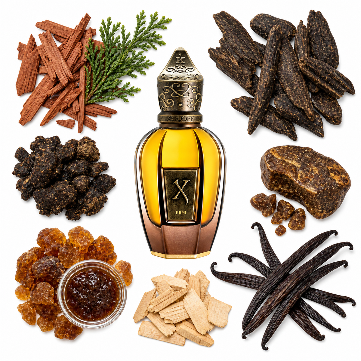 Xerjoff Kemi with scent notes