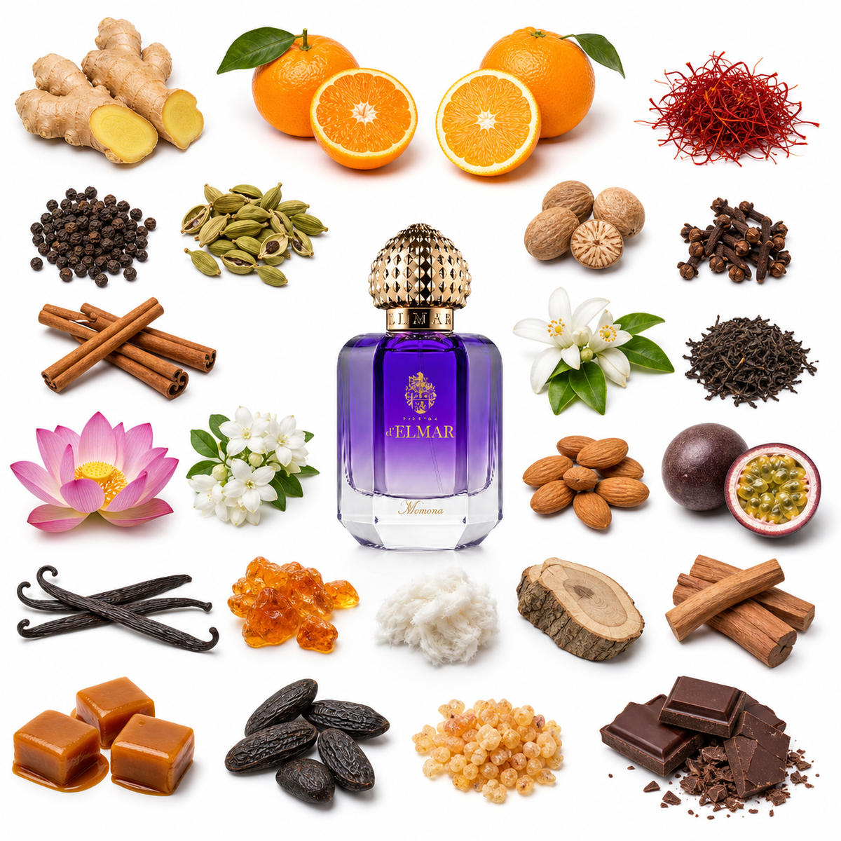d'Elmar MOMONA Extrait de Parfum with scent notes