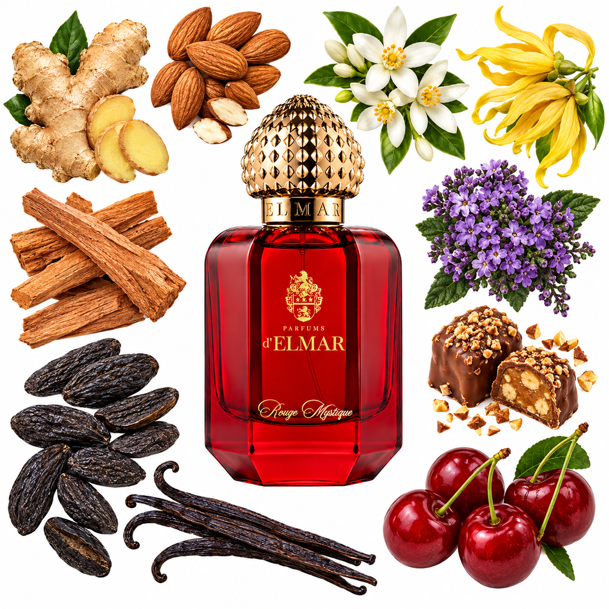 d'Elmar ROUGE MYSTIQUE Extrait de Parfum with scent notes