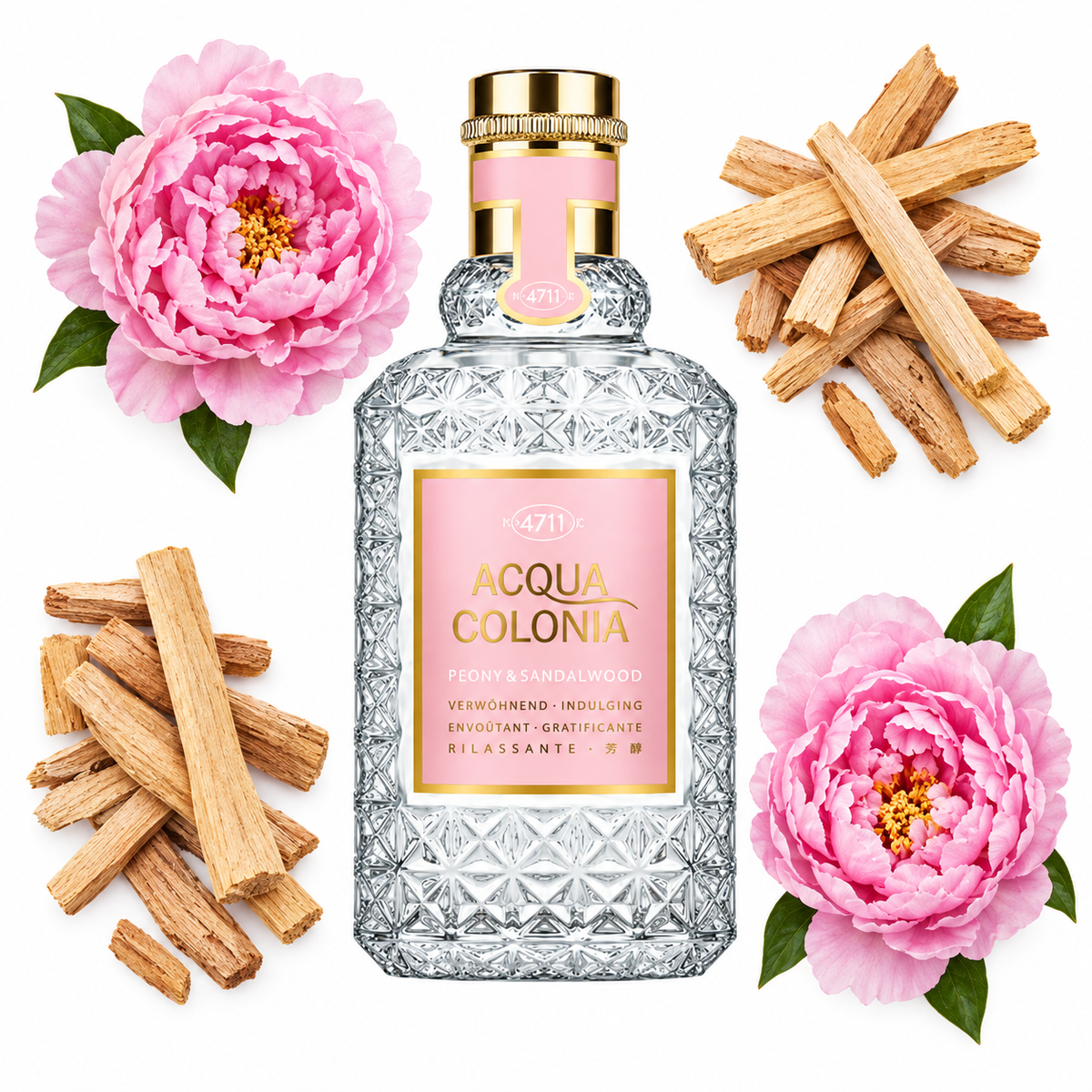 4711 Acqua Colonia Peony & Sandelwood Eau de Cologne with scent notes