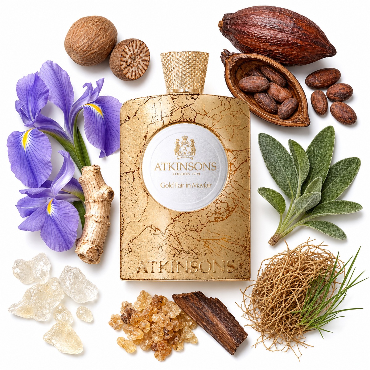 ATKINSONS Gold Fair in Mayfair Eau de Parfum with scent notes