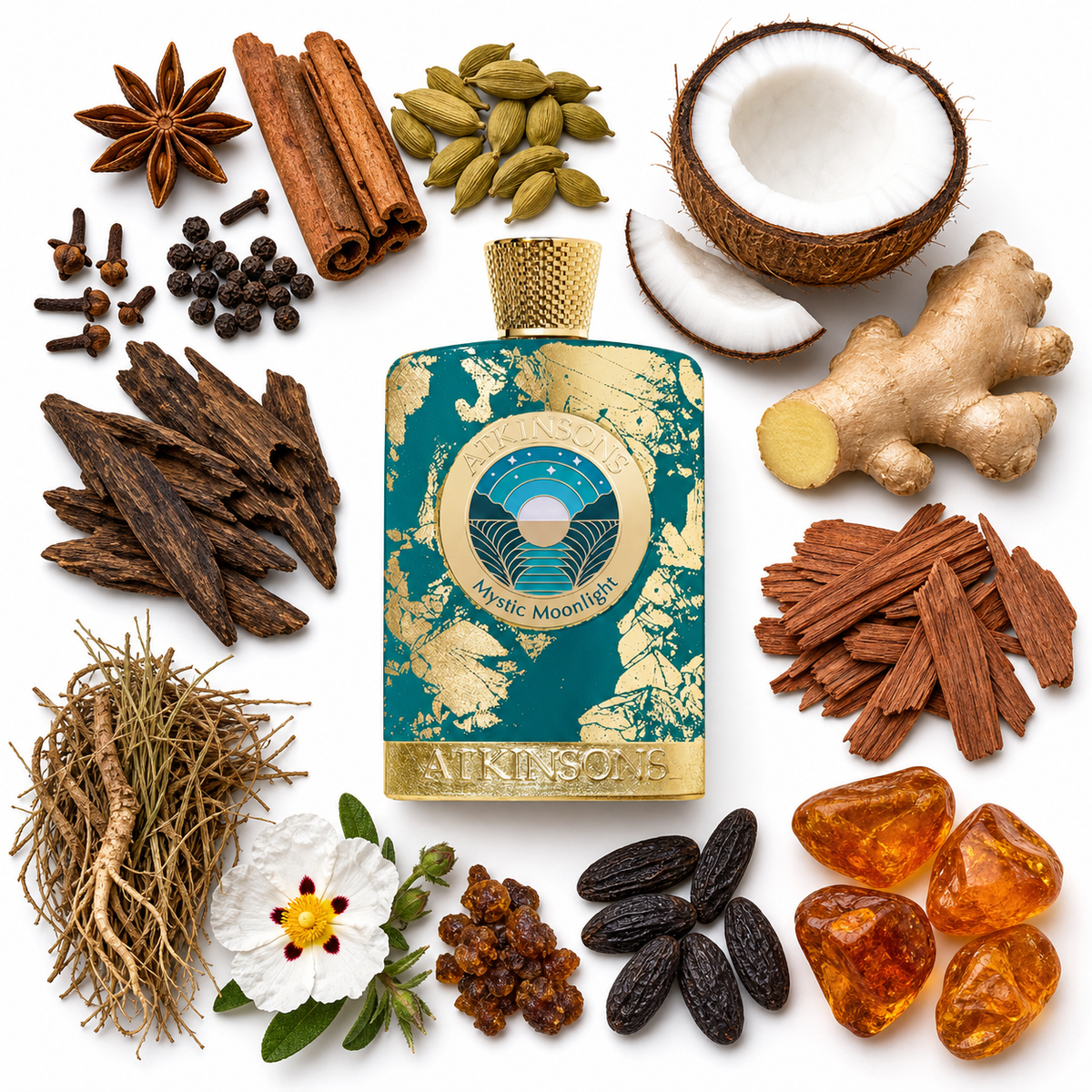 ATKINSONS Mystic Moonlight Parfum Intense with scent notes