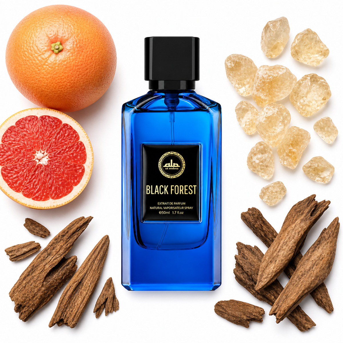 Al Ambra Black Forest Extrait de Parfum with scent notes
