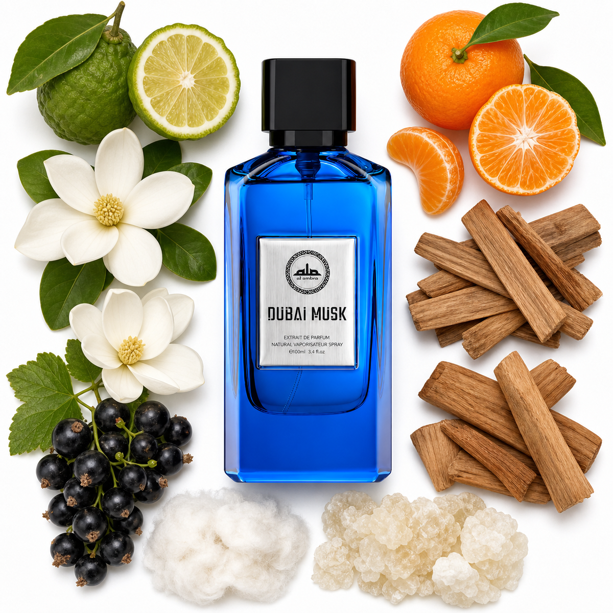 Al Ambra Dubai Musk Extrait de Parfum with scent notes