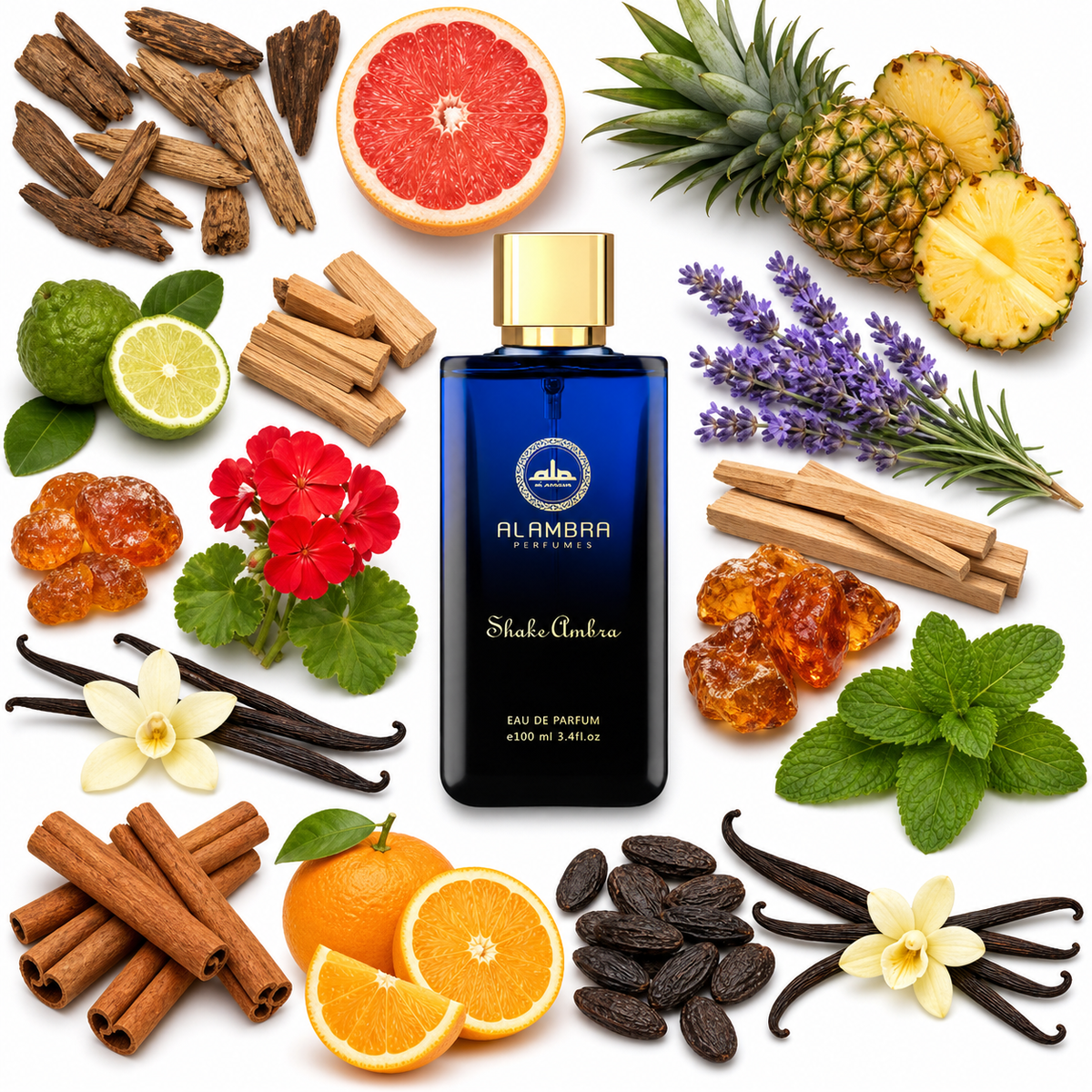 Al Ambra Shake Ambra Eau de Parfum with scent notes