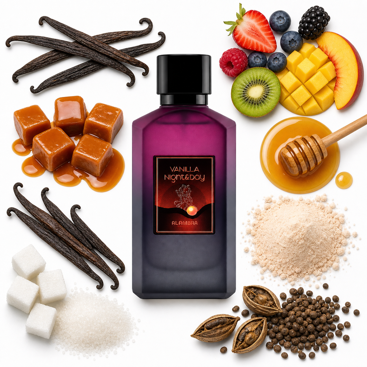 Al Ambra Vanilla Night&Day Extrait de Parfume with scent notes