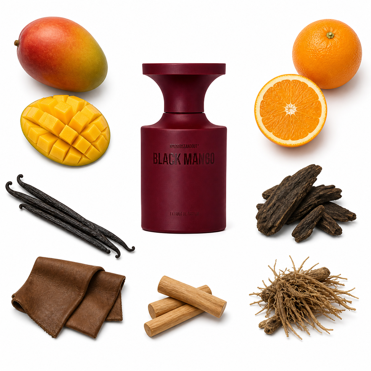 BORNTOSTANDOUT Black Mango Extrait de Parfum 50 ml with scent notes