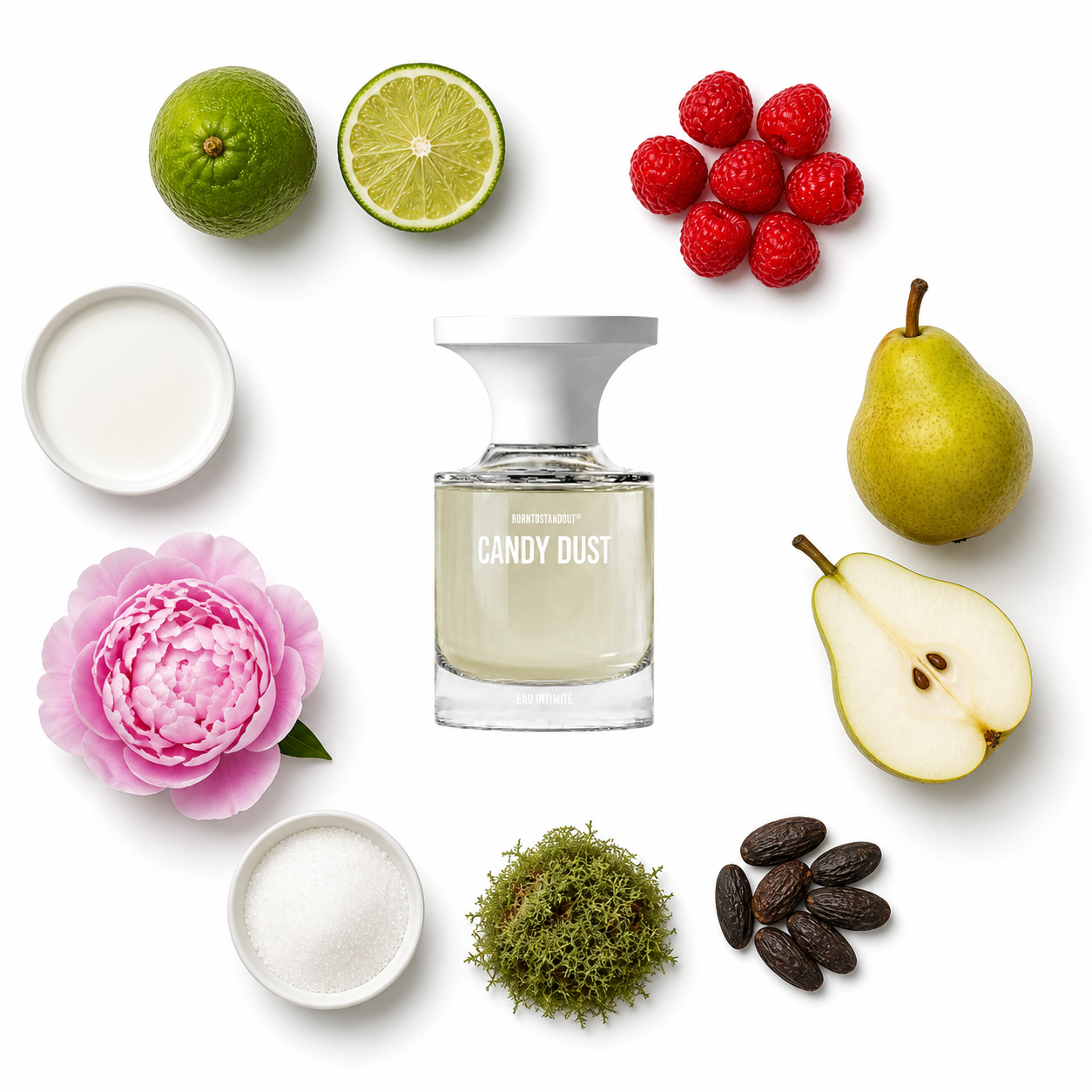 BORNTOSTANDOUT Candy Dust Eau Intimité Eau de Parfum 30 ml with scent notes