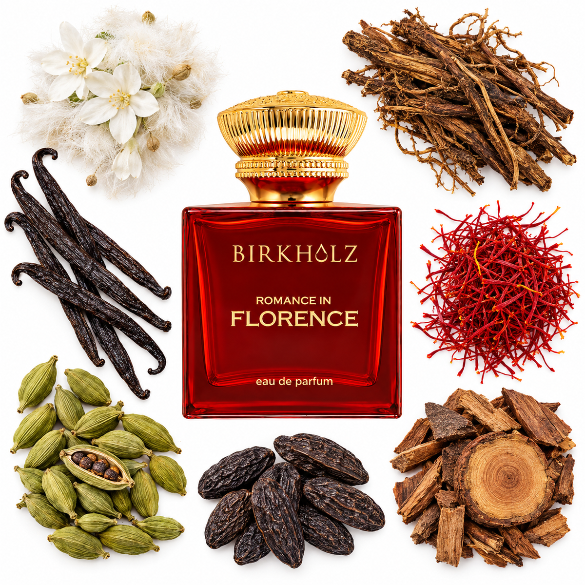 Birkholz Romance in Florence Eau de Parfum with scent notes