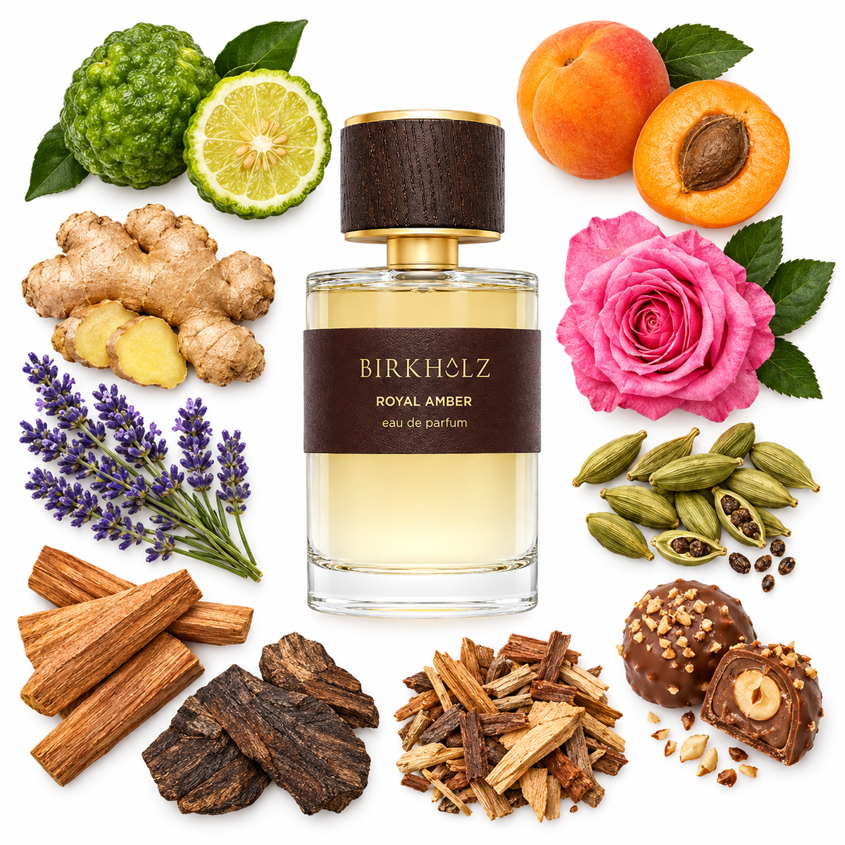 Birkholz Royal Amber Eau de Parfum with scent notes