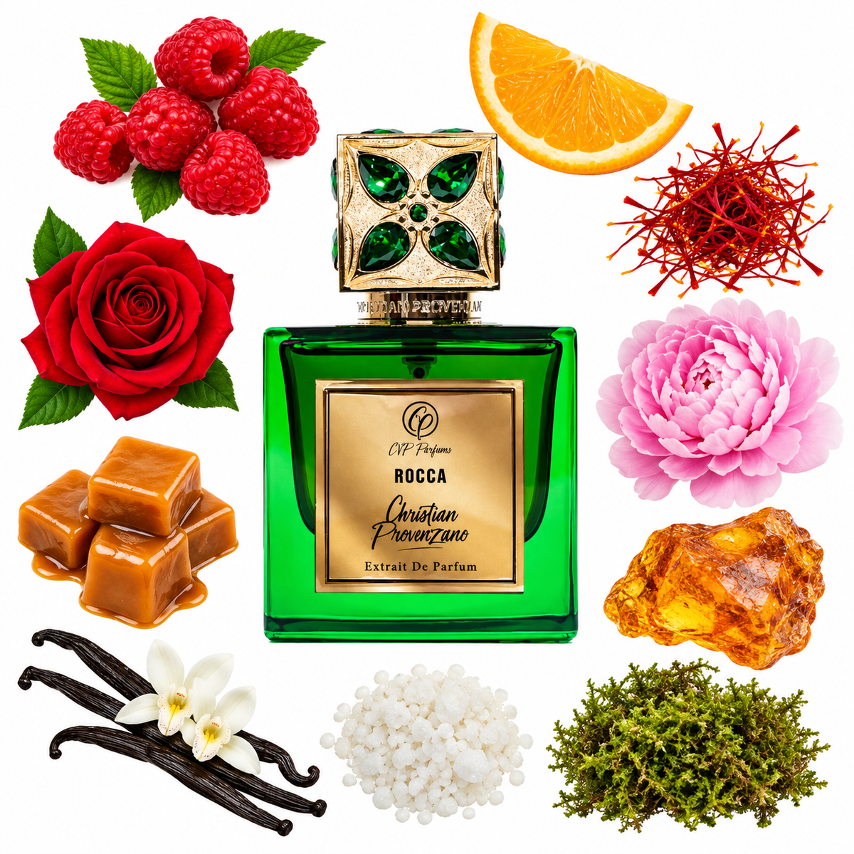 Christian Provenzano Rocca Extrait de Parfum with scent notes